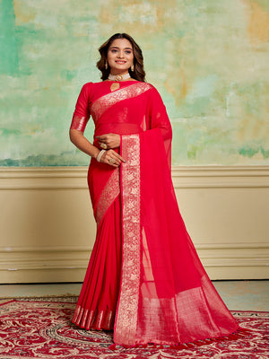 Crepe Silk Banarasi Silk Saree With Blouse Piece