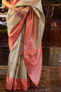 Off White Kanjivaram Saree Off White Kanjivaram Saree