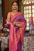 Purple Violet Kanjivaram Saree Purple Violet Kanjivaram Saree