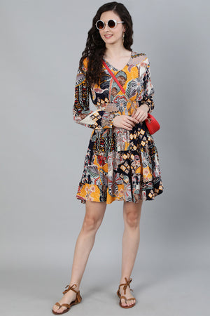 Women's Multi Coloured Floral Dress