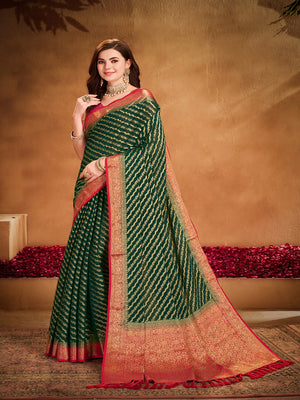 Georgette Banarasi Silk Saree With Blouse Piece
