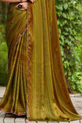 Dark Mustard Chiffon Saree Dark Mustard Chiffon Saree
