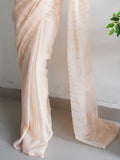 Peach Chiffon Saree With Blouse Piece Peach Chiffon Saree With Blouse Piece