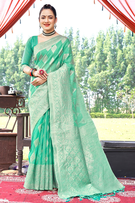Mint Green Cotton Saree Mint Green Cotton Saree