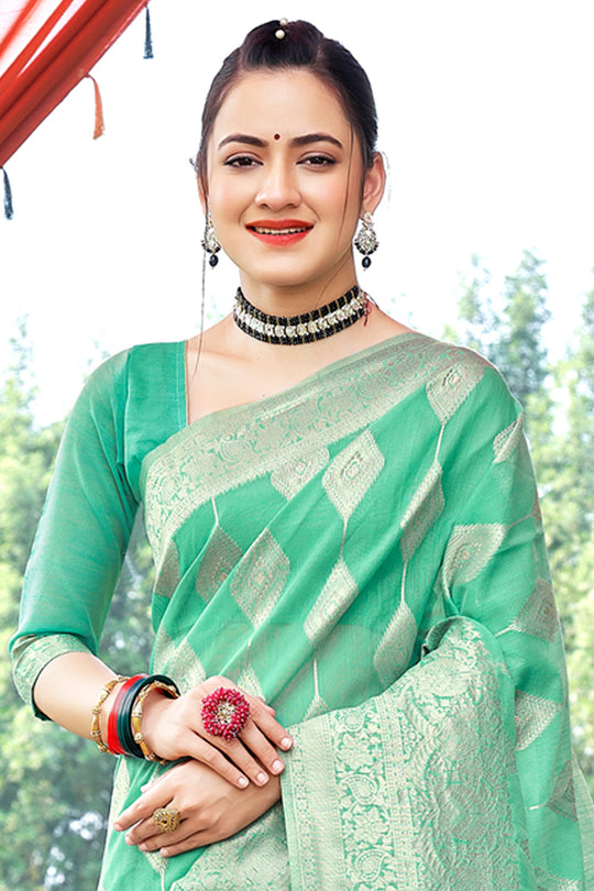 Mint Green Cotton Saree Mint Green Cotton Saree