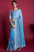 Sky Blue Georgette Saree Sky Blue Georgette Saree