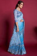 Sky Blue Georgette Saree Sky Blue Georgette Saree