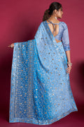 Sky Blue Georgette Saree Sky Blue Georgette Saree