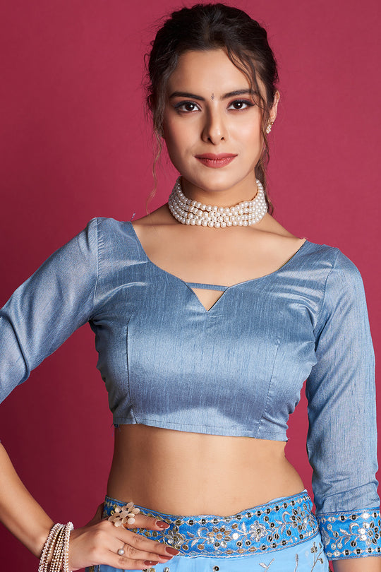 Sky Blue Georgette Saree Sky Blue Georgette Saree