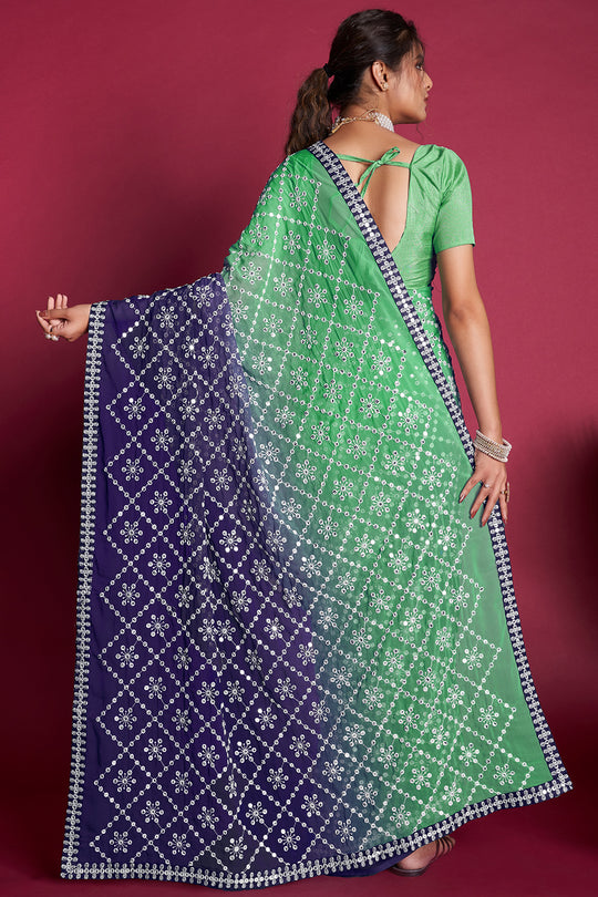 Light Green Georgette Saree Light Green Georgette Saree