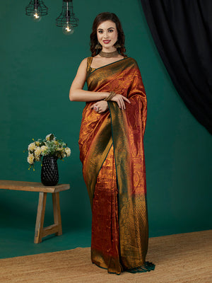 Kanjeevaram Silk Saree With Blouse Piece