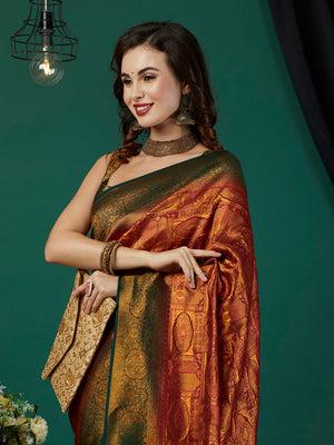 Kanjeevaram Silk Saree With Blouse Piece