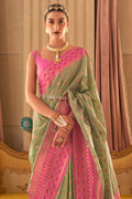 Fern Green Silk Saree Fern Green Silk Saree