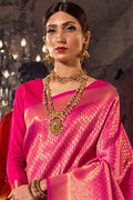 Magenta Pink Kanjivaram Saree