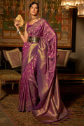 Mulberry Violet Kanjivaram Saree Mulberry Violet Kanjivaram Saree