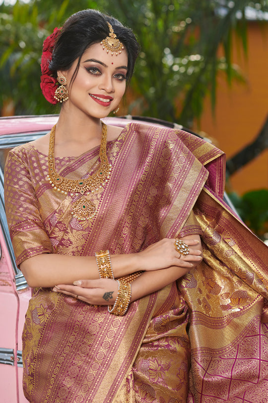 Dusky Brown Kanjivaram Saree Dusky Brown Kanjivaram Saree