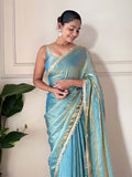 Space Silk Party Wear Saree With Blouse Piece Space Silk Party Wear Saree With Blouse Piece
