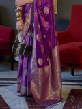 Berry Violet Banarasi Saree Berry Violet Banarasi Saree