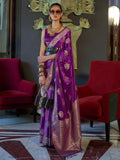 Berry Violet Banarasi Saree Berry Violet Banarasi Saree