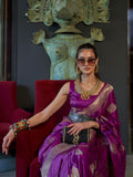 Berry Violet Banarasi Saree Berry Violet Banarasi Saree