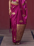 Magenta Pink Banarasi Saree