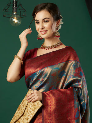 Banarasi Silk Saree With Blouse Piece
