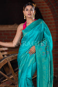 Pearlesecent Blue Mysore Silk Saree