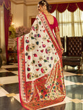White Pure Viscose Saree With Blouse Piece White Pure Viscose Saree With Blouse Piece