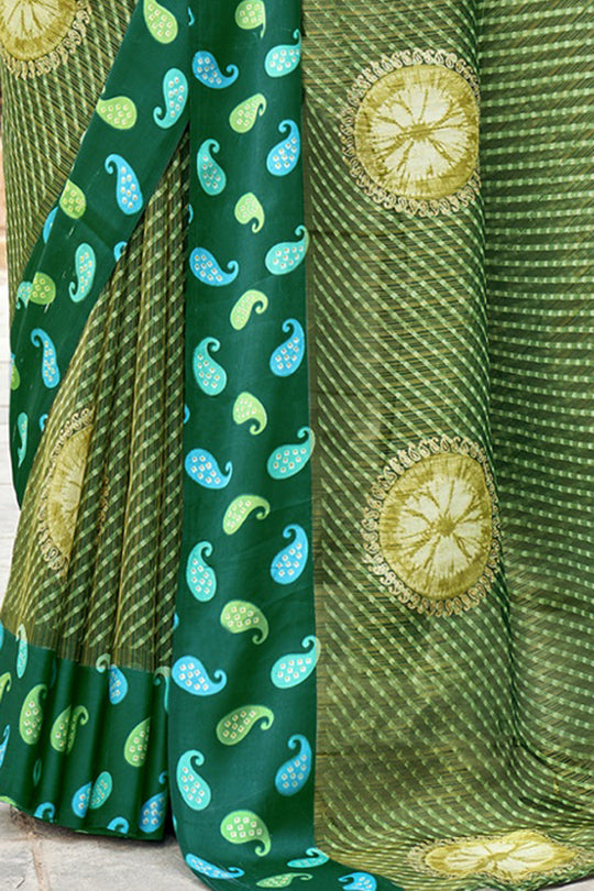 Dark Green Georgette Saree Dark Green Georgette Saree