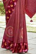 Burnt Red Georgette Saree Burnt Red Georgette Saree