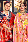 Navy Blue Paithani Saree Navy Blue Paithani Saree