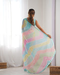 Multicolor Georgette Designer Printed Saree Saree With Blouse Piece Multicolor Georgette Designer Printed Saree Saree With Blouse Piece