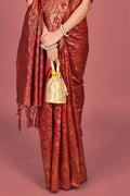 Burnt Orange Banarasi Saree Burnt Orange Banarasi Saree