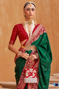 Emerald Green Patola Saree Emerald Green Patola Saree