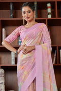 Flamingo Pink Georgette Saree Flamingo Pink Georgette Saree