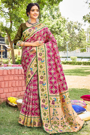 Eggplant Violet Paithani Saree