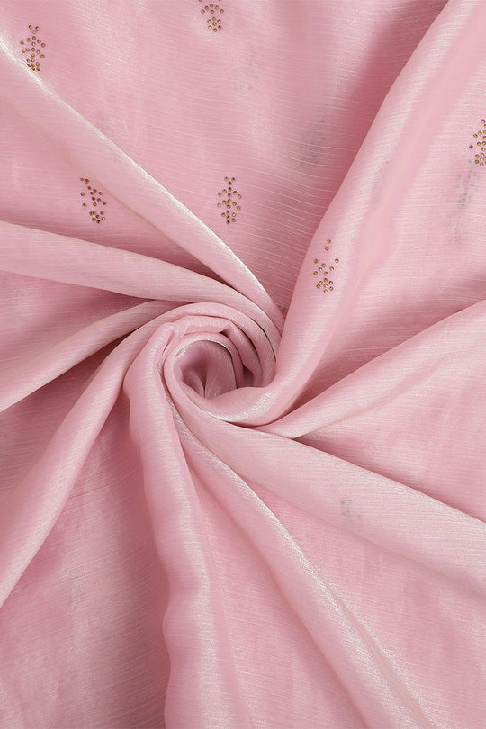 Pink Chiffon Silk Saree With Blouse Piece Pink Chiffon Silk Saree With Blouse Piece
