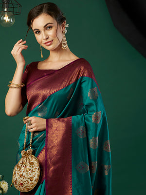 Banarasi Silk Saree With Blouse Piece