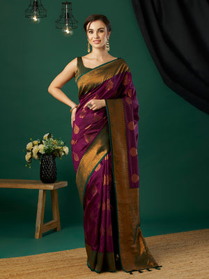 Banarasi Silk Saree With Blouse Piece