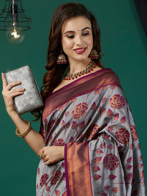 Banarasi Silk Saree With Blouse Piece