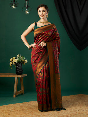 Banarasi Silk Saree With Blouse Piece