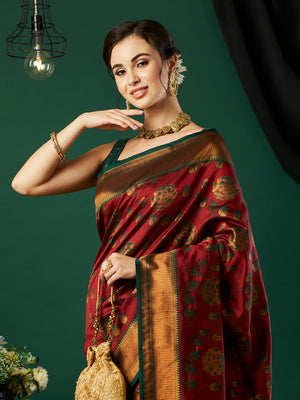 Banarasi Silk Saree With Blouse Piece