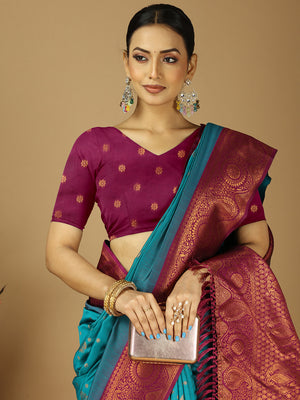 Banarasi Silk Saree With Blouse Piece