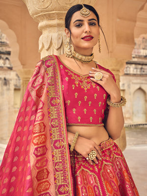 Taffy Red Lehenga Choli