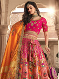 Multicolor Banarasi Silk Lehenga Multicolor Banarasi Silk Lehenga