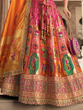 Multicolor Banarasi Silk Lehenga Multicolor Banarasi Silk Lehenga