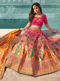 Multicolor Banarasi Silk Lehenga Multicolor Banarasi Silk Lehenga