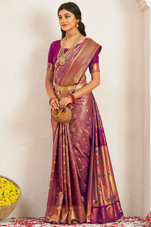 Magenta Purple Paithani Saree
