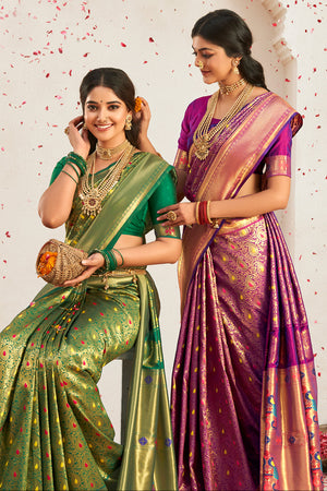 Magenta Purple Paithani Saree