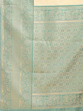 Cream & Green Banarasi Silk Saree With Blouse Piece Cream & Green Banarasi Silk Saree With Blouse Piece